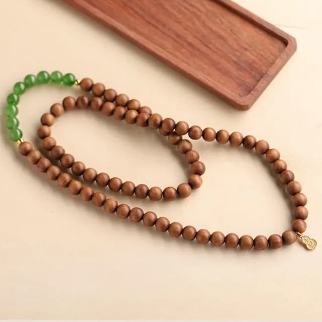 【KT DADA】玉手鍊 老山檀香開運手鍊 細手鍊 長輩禮物 多圈手串 串珠手鍊 平安手鍊 和田玉