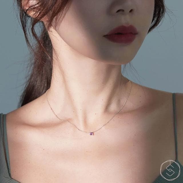 【SPANCONNY 飾品控】盼 l 紫水晶 S925純銀 l 天然石輕珠寶項鍊(招貴人+智慧)