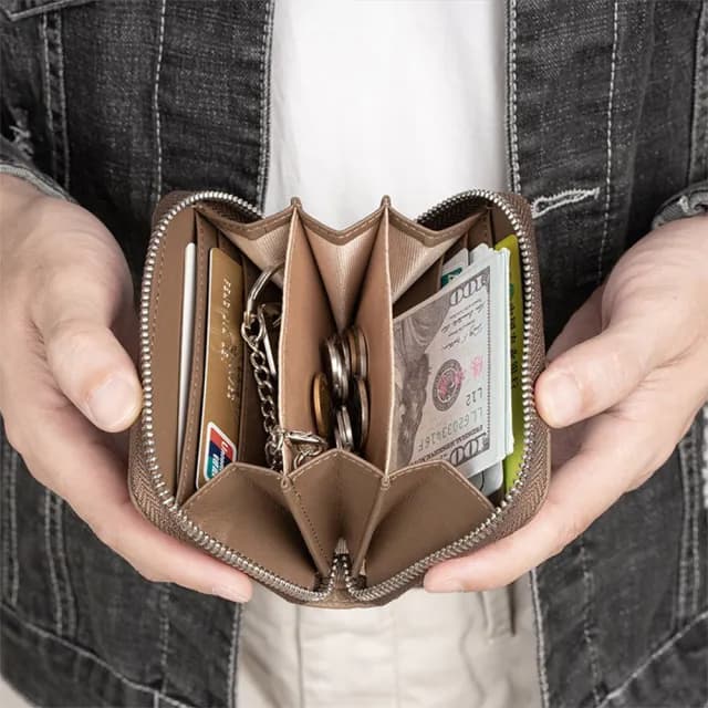 【LEESA】雙11 錢包\牛皮錢包\卡夾零錢包\真皮包包 短夾\皮夾\短夾\卡包\禮物\包包\零錢包\錢包