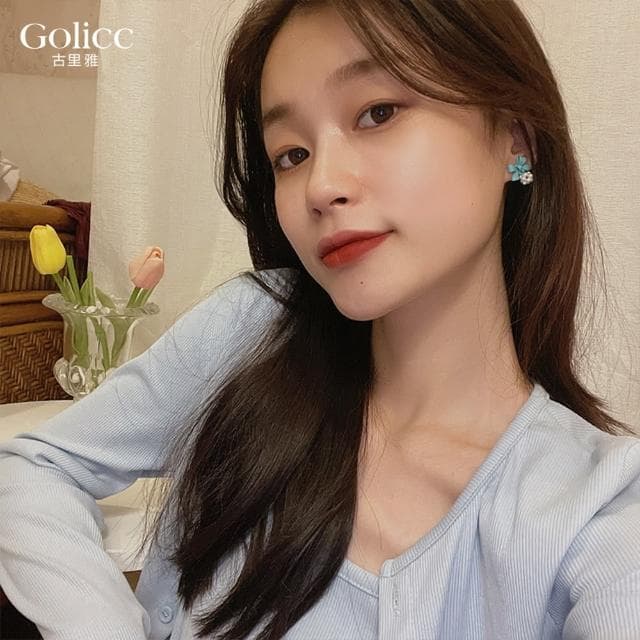 【Golicc】耳環 可愛珍珠 蝴蝶結 銀針耳環(母親節 生日 情人節 飾品 耳釘 耳飾 耳墜 禮物)
