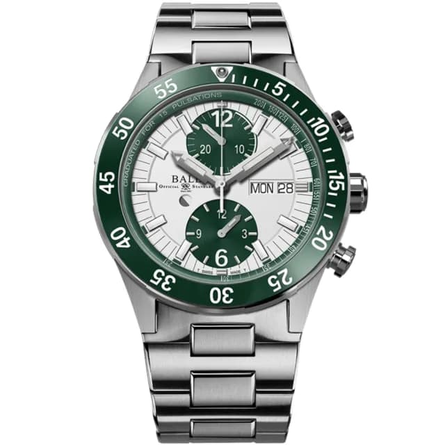 【BALL 波爾】Roadmaster系列 限量 陶瓷圈 計時機械腕錶 42mm 七夕 情人節 送禮 推薦(DC3030C-S2-WH)
