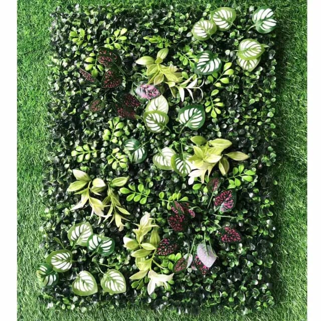 【POKO】仿真植物牆 60*40cm 園藝造景(綠植牆 植栽墻 景觀裝飾 仿真花 園藝花牆 植物牆)