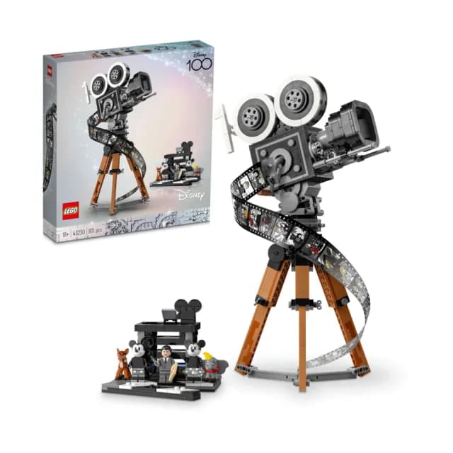 福利品【LEGO 樂高】迪士尼系列 43230 華特迪士尼復古膠卷攝影機(迪士尼一百週年 禮物 居家擺設)