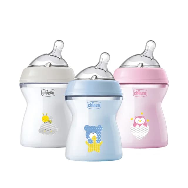 【Chicco 官方直營】天然母感2倍防脹PP奶瓶單孔-250ml-單孔(中等流量)