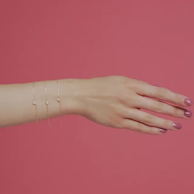 【lesbonbon】父親節禮物 奧利維亞鑽石手鍊(日本製飾品/生日禮物/手環/手鏈)