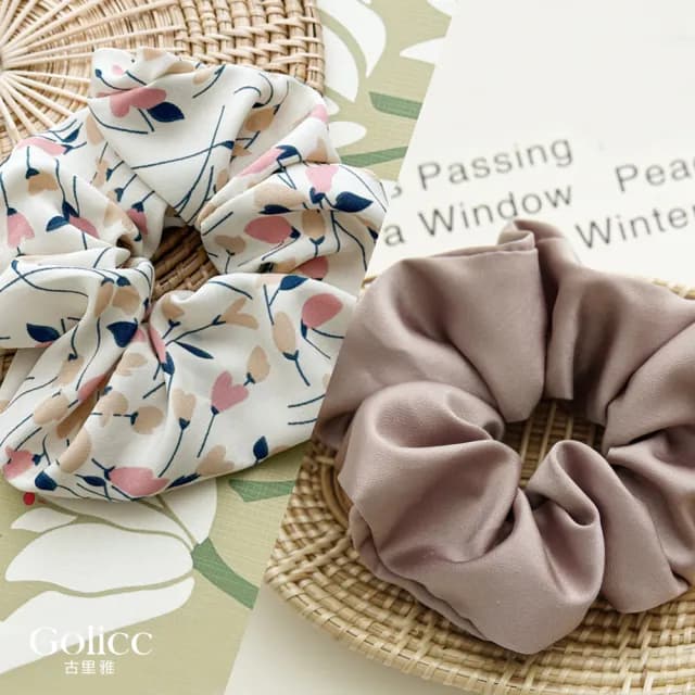 【Gulicc】髮圈 夏季新款 氣質莫蘭迪 2入(雙11 聖誕節 生日 髮飾 頭飾 大腸圈 髮夾 禮物)