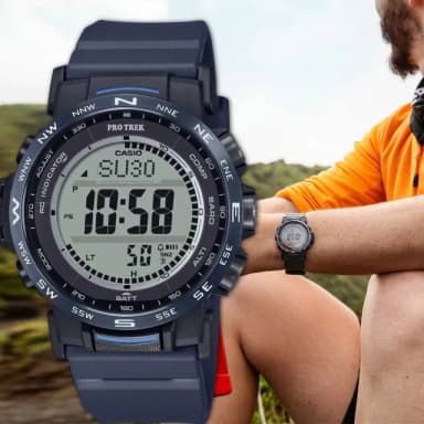 【CASIO 卡西歐】PROTREK 戶外多功能太陽能電波手錶 登山錶 氣壓高度溫度 送禮 禮物 推薦(PRW-35Y-2)