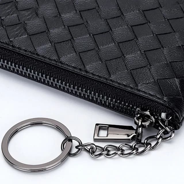 【LEESA】雙11 零錢包\編織錢包\小錢包\皮包\真皮包包 包\短夾\羊皮零錢包\羊皮包\編織零錢包\