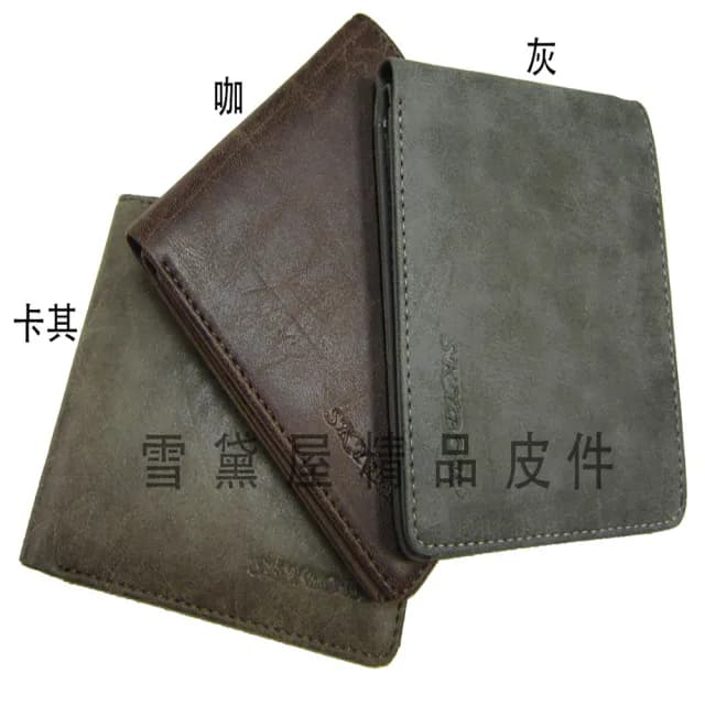 【SNOW.bagshop】情人節禮物 男仕短夾復古風格進口防水包 防刮皮革材質固定型證件夾標準尺寸正版授權商品