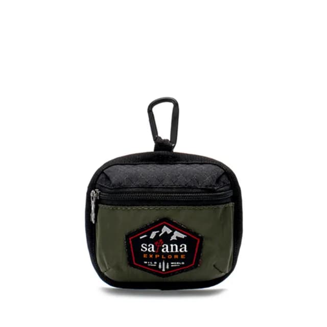 【satana】雙11限定★Explore 探索卡片零錢包(軍綠色拼接)