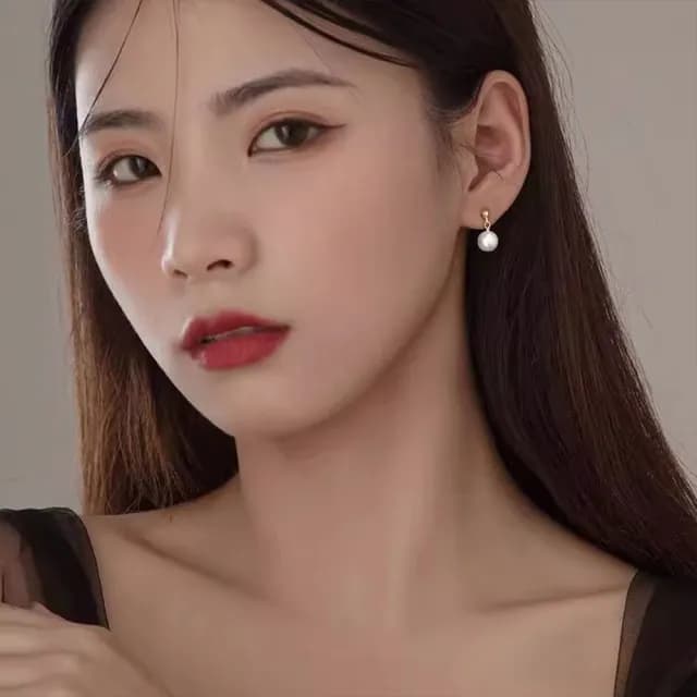 【KT DADA】情人節禮物 女生飾品 貝珠耳釘 2024年秋冬耳環 耳環 天然珍珠 s925銀 飾品 抗過敏耳環 復古耳環