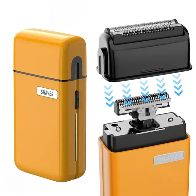 【無痛剃淨】復古兩用高效電動刮鬍刀(磁吸刀頭 可水洗 USB 剃鬚刀 出差 鬍鬚刀 男友 老公 生日禮物)