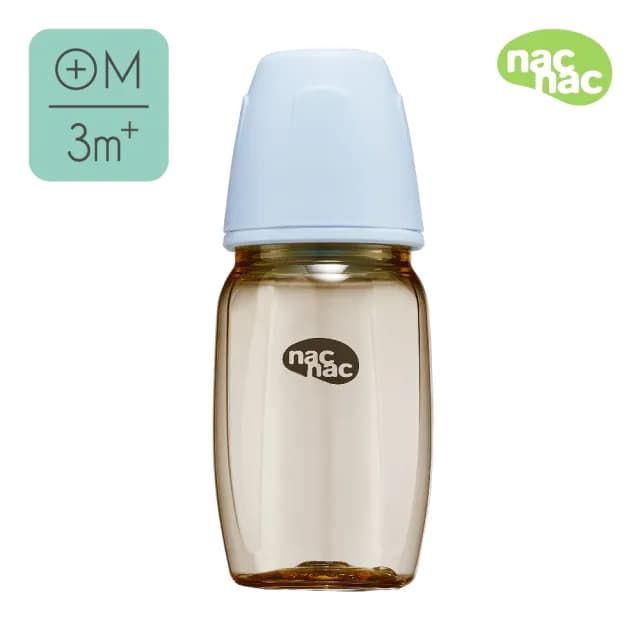 【nac nac】妍心35%金菱防脹氣PPSU寬口奶瓶 270ml(經典2入組/新生兒適用)