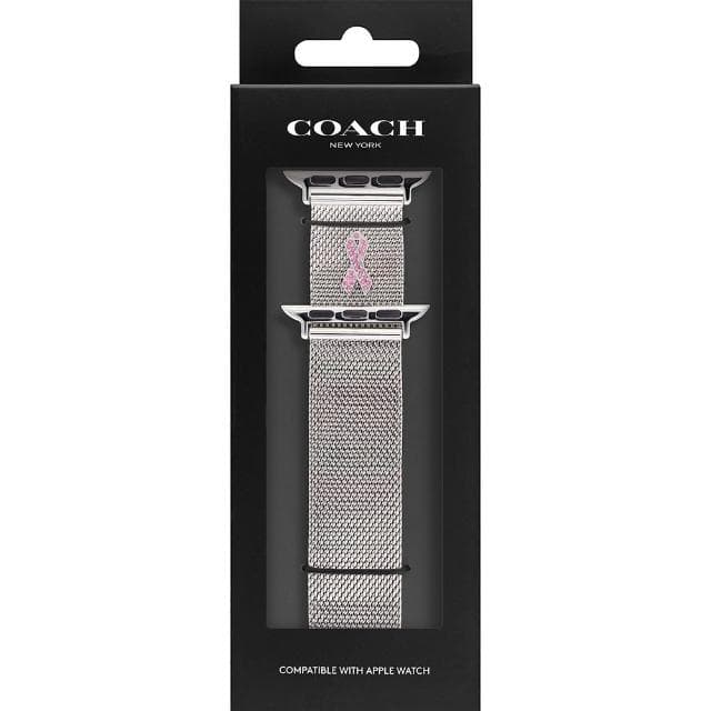【COACH】Apple Watch 錶帶 38/40/41mm 適用 粉紅色水晶絲帶 米蘭錶帶 母親節 送禮 禮物(不含手錶)