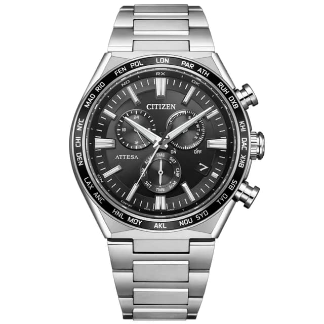 【CITIZEN 星辰】GENTS系列 電波對時 鈦金屬 光動能計時腕錶 畢業禮物 送禮 推薦(CB5966-69E)