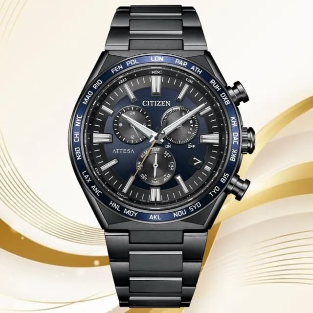 【CITIZEN 星辰】官方授權 光動能鈦金屬 萬年曆電波錶 41.1mm(CB5967-66L 禮物推薦)