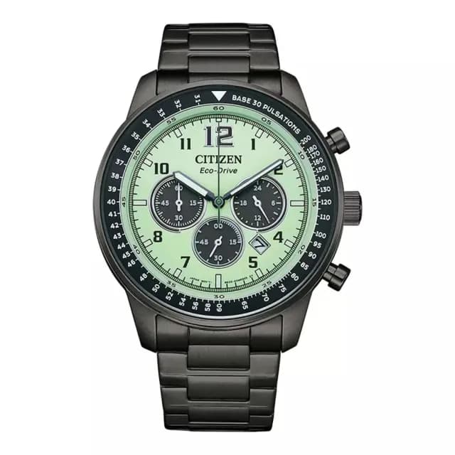 【CITIZEN 星辰】Chronograph 計時系列 CA4507-84X 宇宙計型 熊貓 迪通拿款 光動能 日期 真三眼 石英 手錶