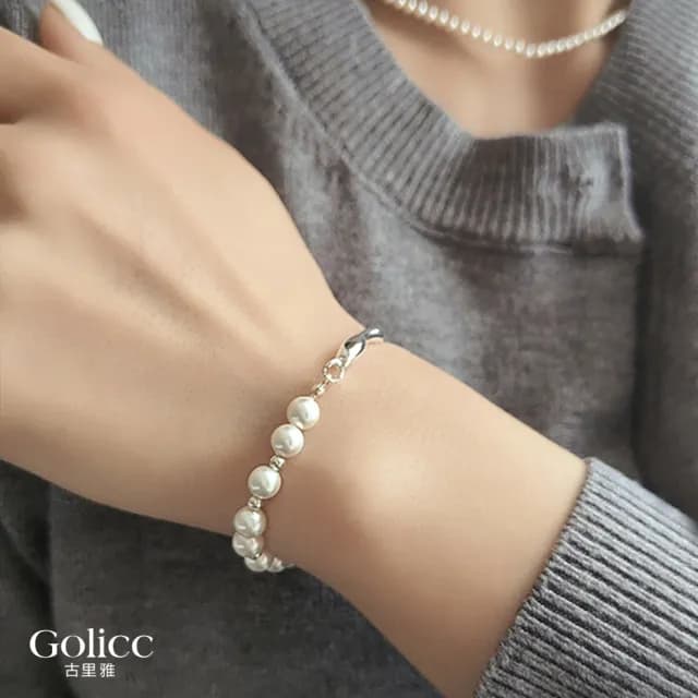 【Gulicc】手鍊 輕奢耀眼 優雅珍珠(雙11 聖誕節 生日 手環 手繩 首飾 飾品 禮物)