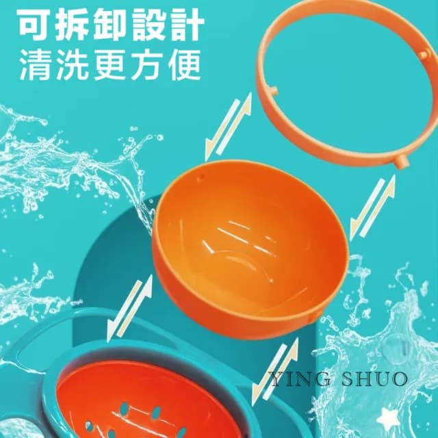 【YING SHUO】寶寶學習餐具 平衡碗 2款任選(360度 嬰兒輔食碗 旋轉不倒)
