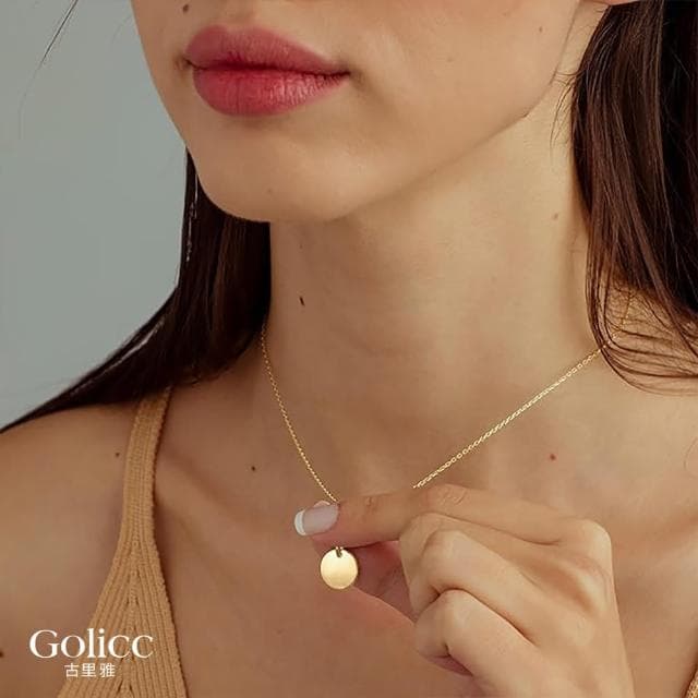 【Golicc】項鍊 小金圓 多層次珍珠鎖骨鍊(母親節 生日 情人節 鎖骨鍊 項鍊 飾品 禮物)