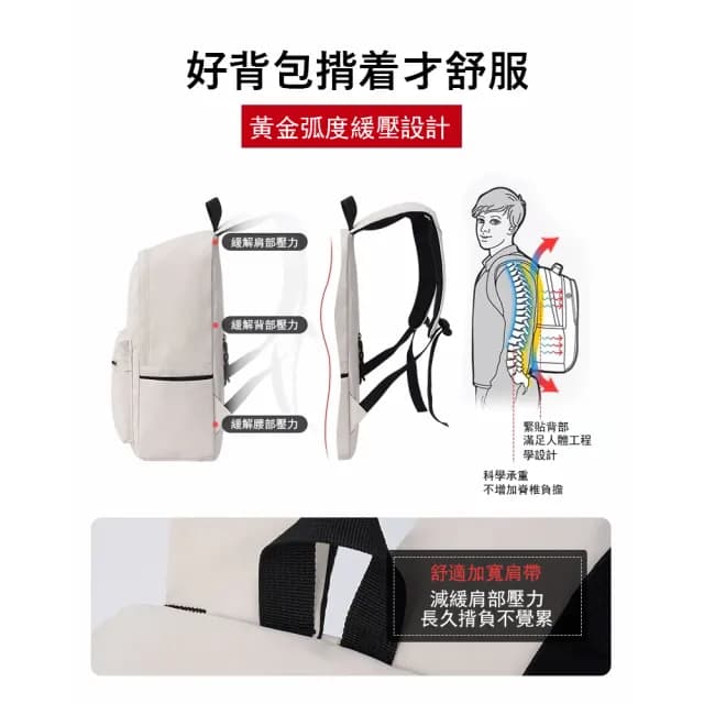 【Janyo】父親節禮物 日系大容量雙肩包 國中學生書包 簡約休閒後背包 旅行背包 交換禮物(無掛件)