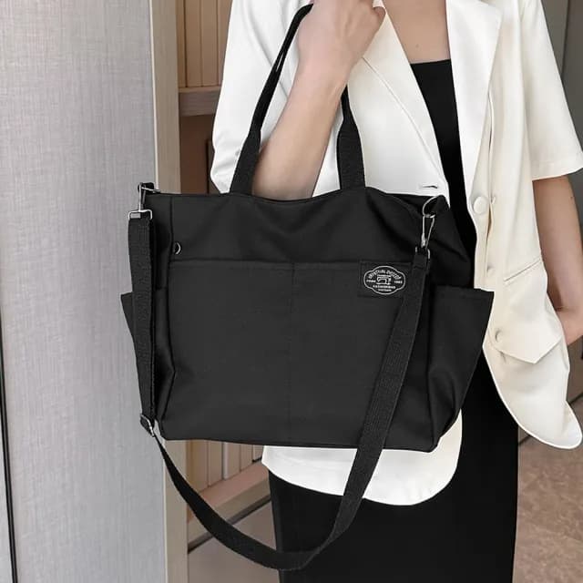 【Janyo】日系牛津布大容量斜挎包 防潑水單肩包 側背包 交換禮物(防水包 手提包/斜背包/通