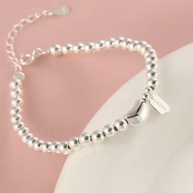 【LEESA】雙11 手鍊\手環\串珠手鍊\純銀手鍊\銀珠手鍊\日系手鍊\韓國手鍊\氣質手鍊\閨蜜手鍊\氣