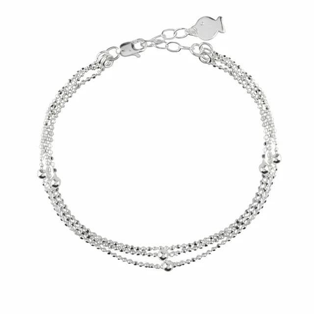 【Clio Blue】3條圓珠純銀手鍊-925純銀 情人魚 雙魚(法國巴黎品牌/925純銀)