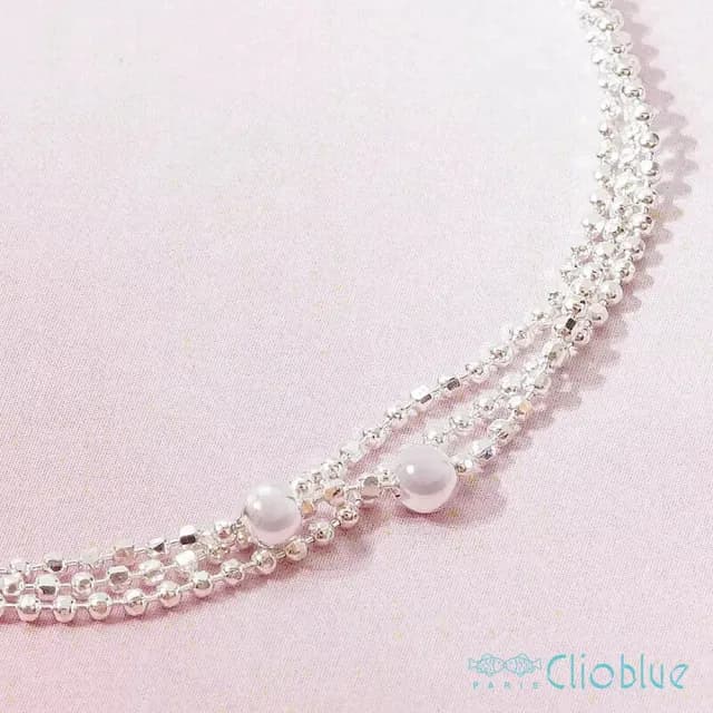 【Clio Blue】3條圓珠純銀手鍊-925純銀 情人魚 雙魚(法國巴黎品牌/925純銀)