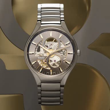 【Rado 雷達表】True Round 真系列開芯鏤空機械腕錶-40mm灰送禮推薦(R27108112)