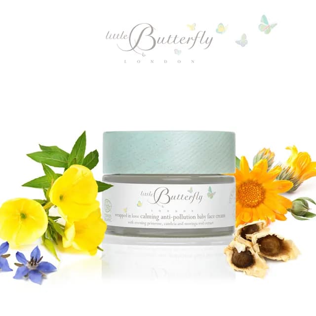 【英國倫敦小蝴蝶】多效舒緩嬰兒面霜50ml(Little Butterfly London/臉部修復霜/寶寶修復霜/保濕修復霜)