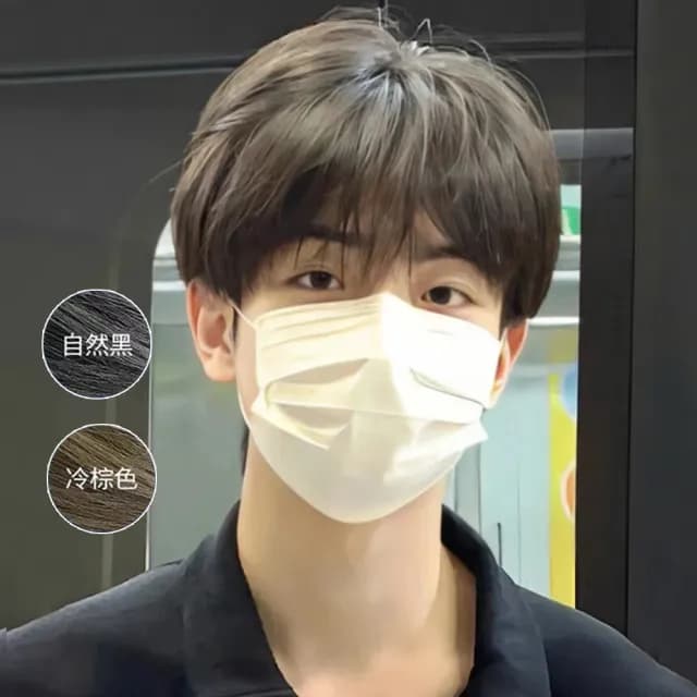 【麗髮新生】日系補髮假髮片 微分碎蓋短髮齊劉海 韓版帥氣日常蓬鬆男士假髮(遮白髮 遮頭禿 父親節禮物)