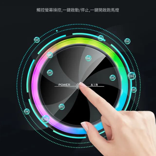 【YOGMEDI】車用 七彩空氣淨化器(USB小型空氣清淨機)