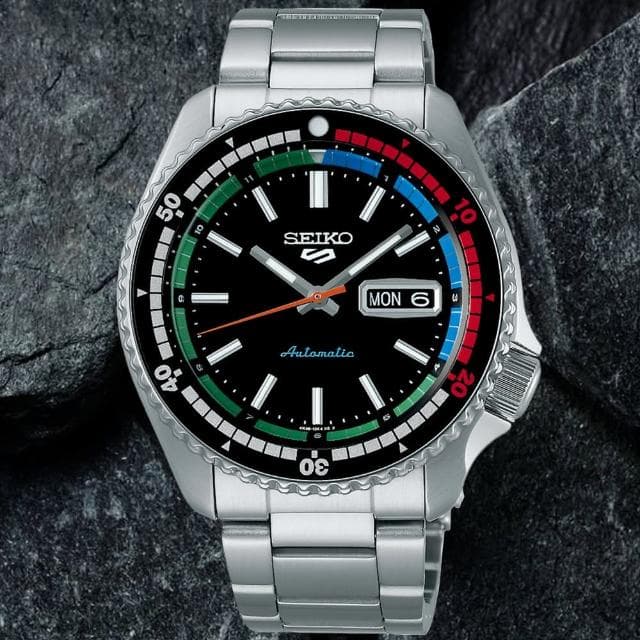 【SEIKO 精工】5 Sports 系列 55周年現代詮釋版 機械腕錶 母親節 禮物 推薦(SRPK13K1/4R36-15D0D)