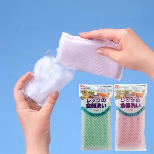 【LEC】日本餐具清潔海綿 K-008(出貨顏色不挑款)