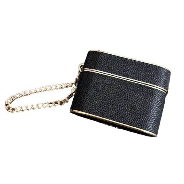 【質感配件】皮質掛鍊Airpods pro2防摔無線耳機保護套(硬殼 防護殼 保護殼 耳機套 蘋果耳機殼 充電盒)