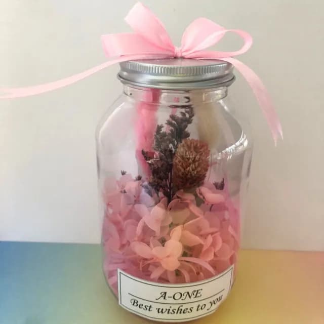 【A-ONE 匯旺】情人節花束 粉兔尾草 不凋花瓶 永生花 生日七夕 聖誕節 告白畢業禮物婚禮 情人節乾燥花
