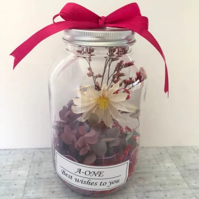 【A-ONE 匯旺】畢業永生花 小雛菊 花束罐夜燈 生日禮物 玫瑰花罐 乾燥花罐 畢業禮物 婚禮小物 母親節禮物