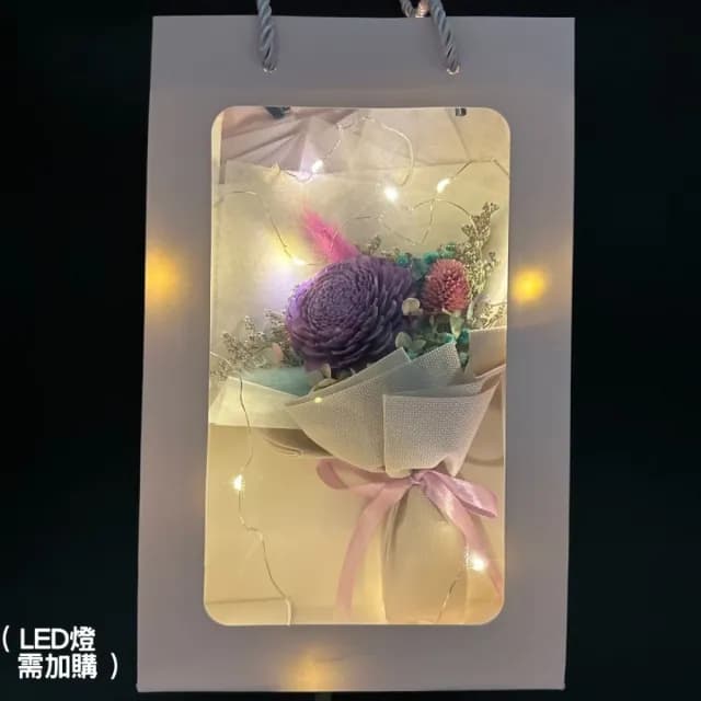 【A-ONE 匯旺】迷你花束 太陽玫瑰花 索拉通草手工花 告白小花束 乾燥花束 永生花束 七夕情人節禮物