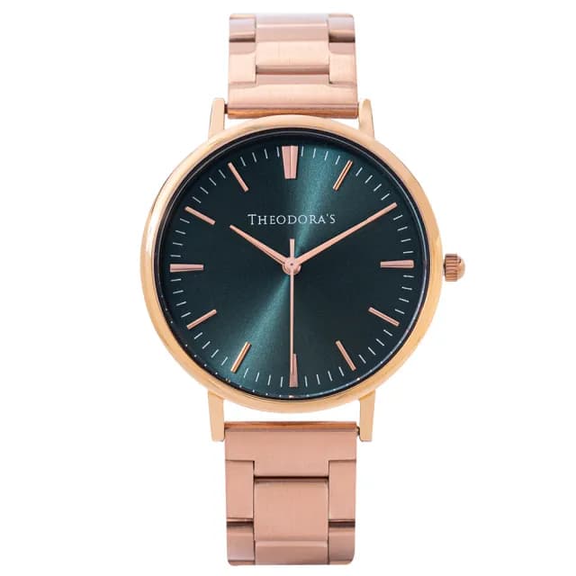 【THEODORA’S 希奧朵拉】(小錶面)-Hera 簡約中性款可拆節實心鋼鍊帶手錶(女錶 簡約手錶)