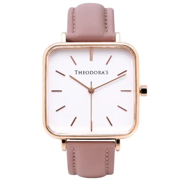【THEODORA’S 希奧朵拉】精選多款｜Hebe 簡約方形金屬/真皮手錶(簡約手錶 女錶 方形錶)