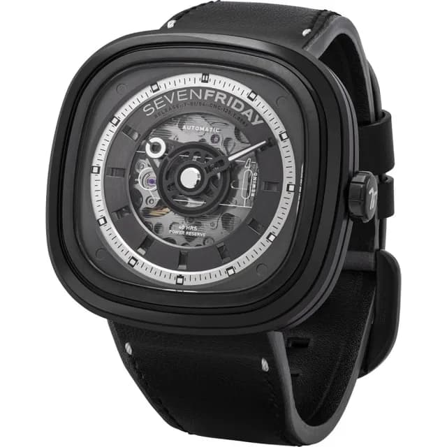 【SEVENFRIDAY】限定發行版超酷黑 T系列機械錶-45mm 送禮 禮物 推薦(T1/04)