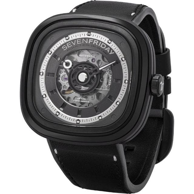 【SEVENFRIDAY】限定發行版超酷黑 T系列機械錶-45mm 送禮 禮物 推薦(T1/04)