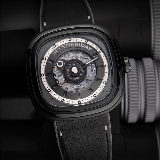 【SEVENFRIDAY】限定發行版超酷黑 T系列機械錶-45mm 送禮 禮物 推薦(T1/04)