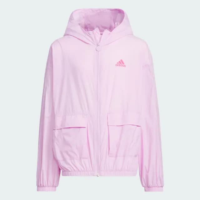 【adidas 愛迪達】連帽外套 防風 童裝 IT1758
