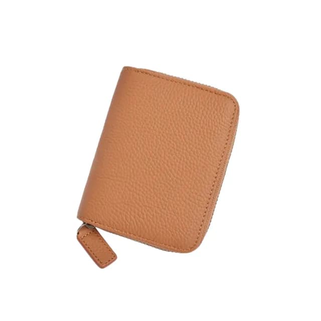 【Viita】韓系簡約皮革RFID防盜刷零錢包/多隔層風琴卡夾