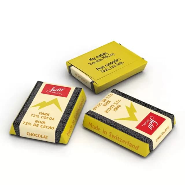 【美式賣場】瑞士Swiss Delice 頂級72%黑巧克力 分享包(1300g)