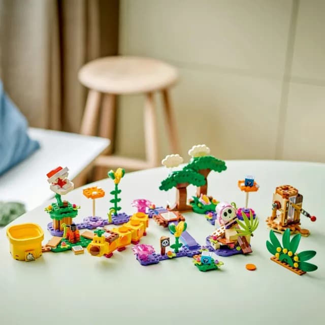 【LEGO 樂高】超級瑪利歐系列 71434 蘇打叢林 創作組合(互動式遊戲 任天堂 粉紅色嘿呵 吞食花 禮物)