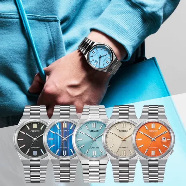 【CITIZEN 星辰】TSUYOSA系列 NJ0151 簡約 紳士 日期顯示 自動機械 鏤空 夜光 簡約 手錶 腕錶