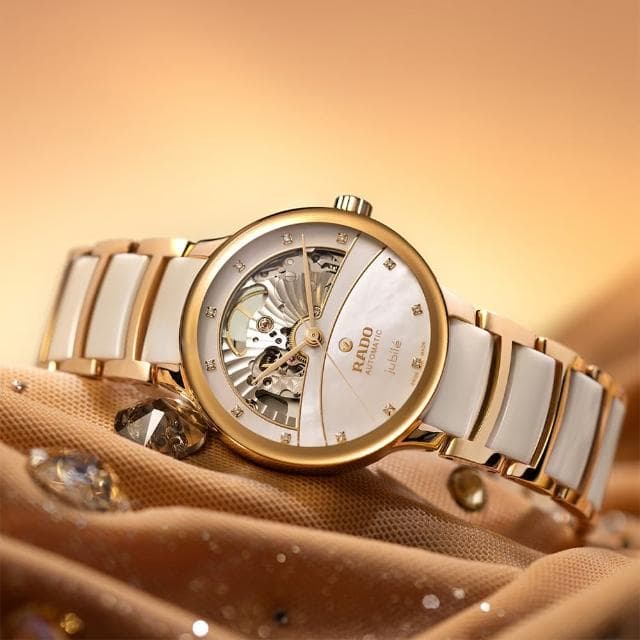【Rado 雷達表 官方授權】Centrix 晶萃鑽石開芯陶瓷機械女錶-35mm R03推薦 送禮 禮物 推薦(R30029922)